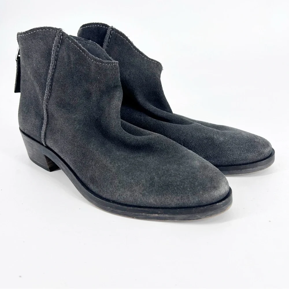 Dolce Vita Charcoal Gray Suede Ankle Boots